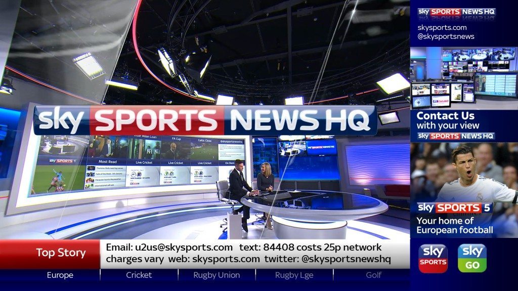 Channel available Sky Sports News HQ Sky Media Ireland